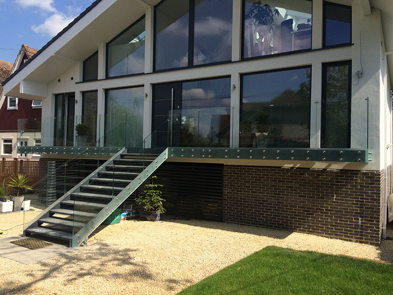 External Staircase 7 Side-fix external balustrade detail suitable for stairs and terraces