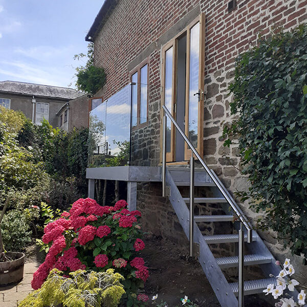 Structural Steel Balconies 4 External Staircase with walk on balcony