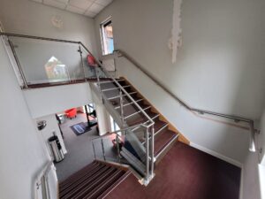 staircase with balustrade