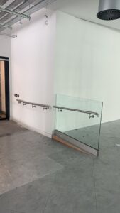 glass balustrades for internal ramps – ramp handrail installation in Birmingham