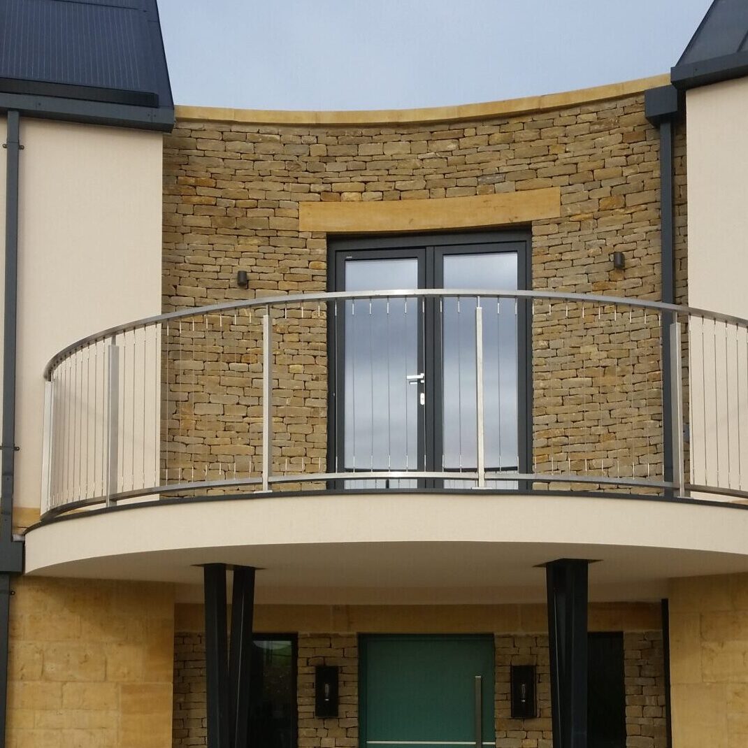 Wire Balustrade Systems 3 Curved vertical wire metal balustrade